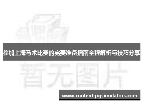 参加上海马术比赛的完美准备指南全程解析与技巧分享
