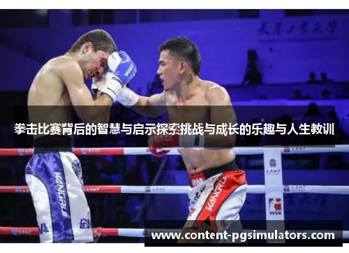 拳击比赛背后的智慧与启示探索挑战与成长的乐趣与人生教训