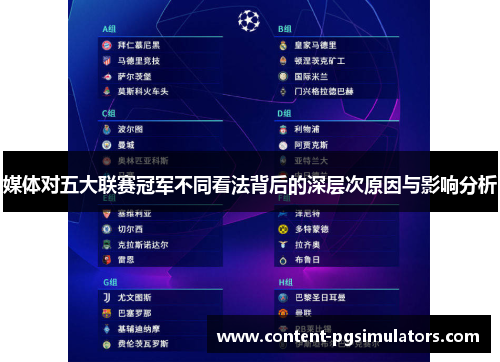 媒体对五大联赛冠军不同看法背后的深层次原因与影响分析