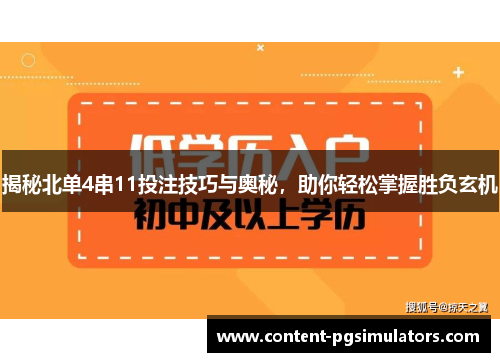 揭秘北单4串11投注技巧与奥秘，助你轻松掌握胜负玄机